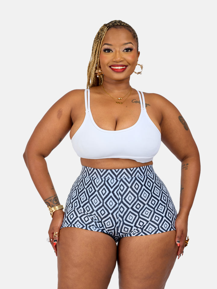 High waisted bikini shorts