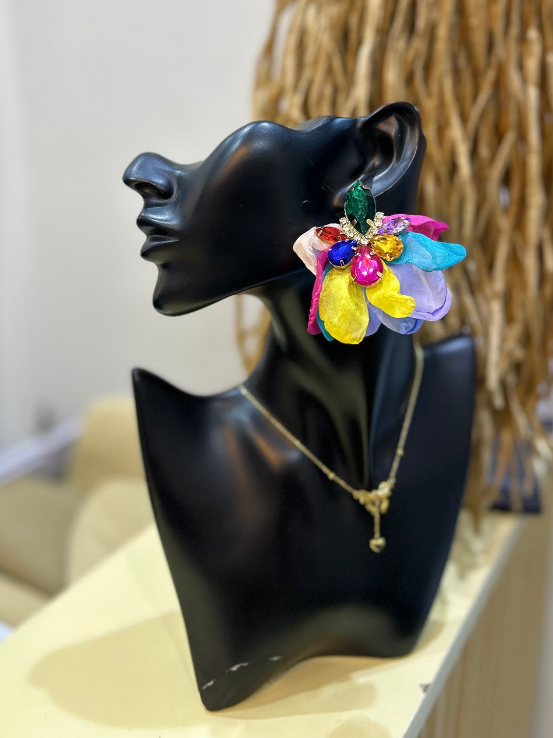 Floral multicolored earrings