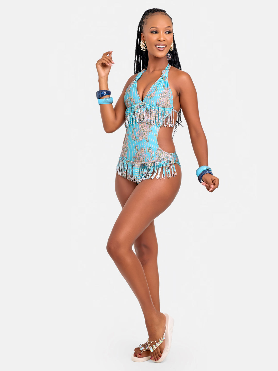 Vintage tassel sexy one piece