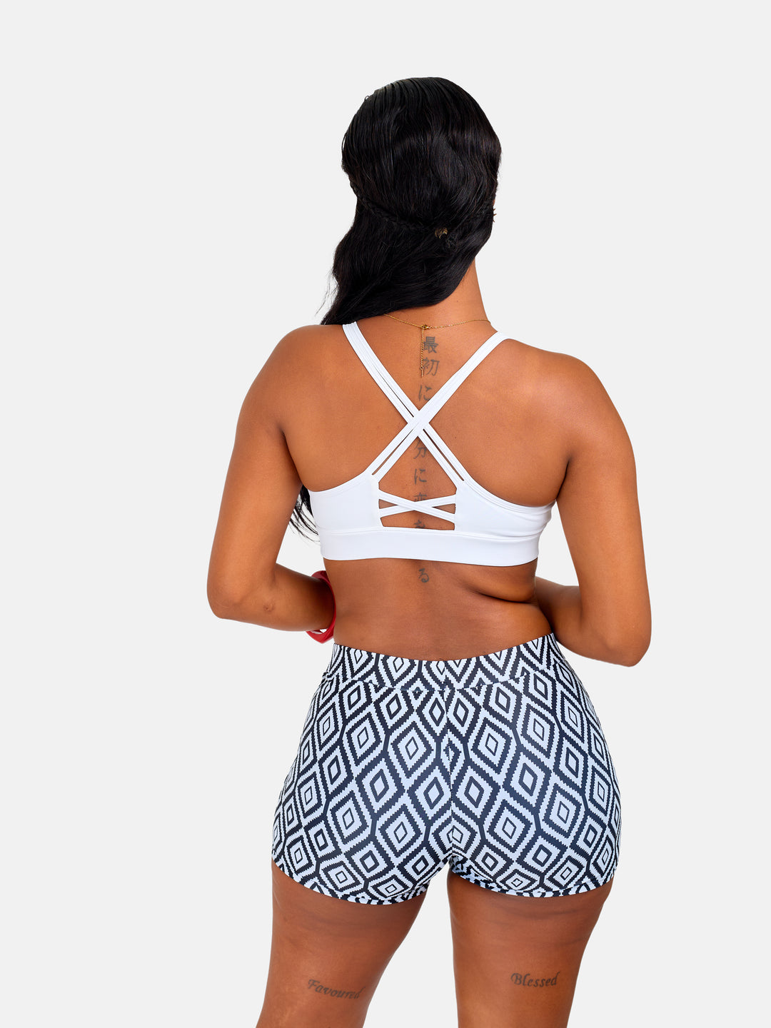 High waisted bikini shorts