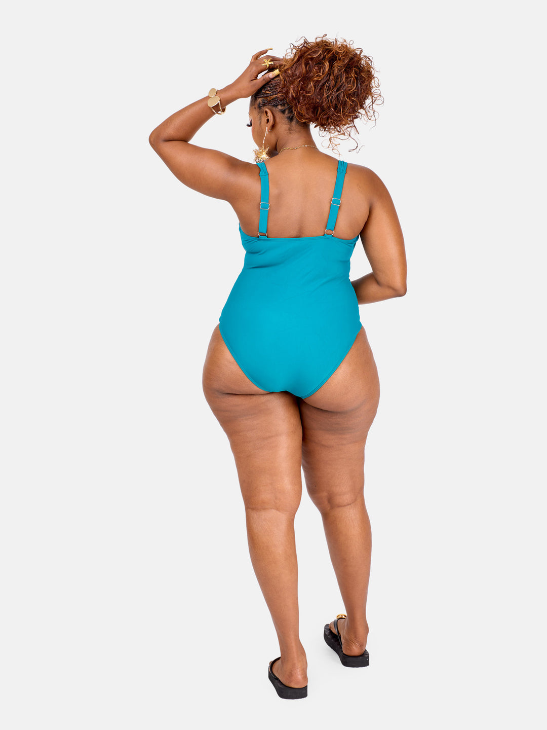 Ruched sculpting one piece