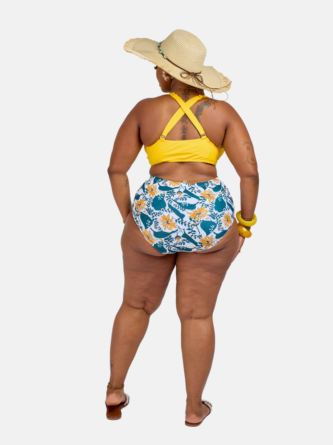 Supportive high waisted bikini set