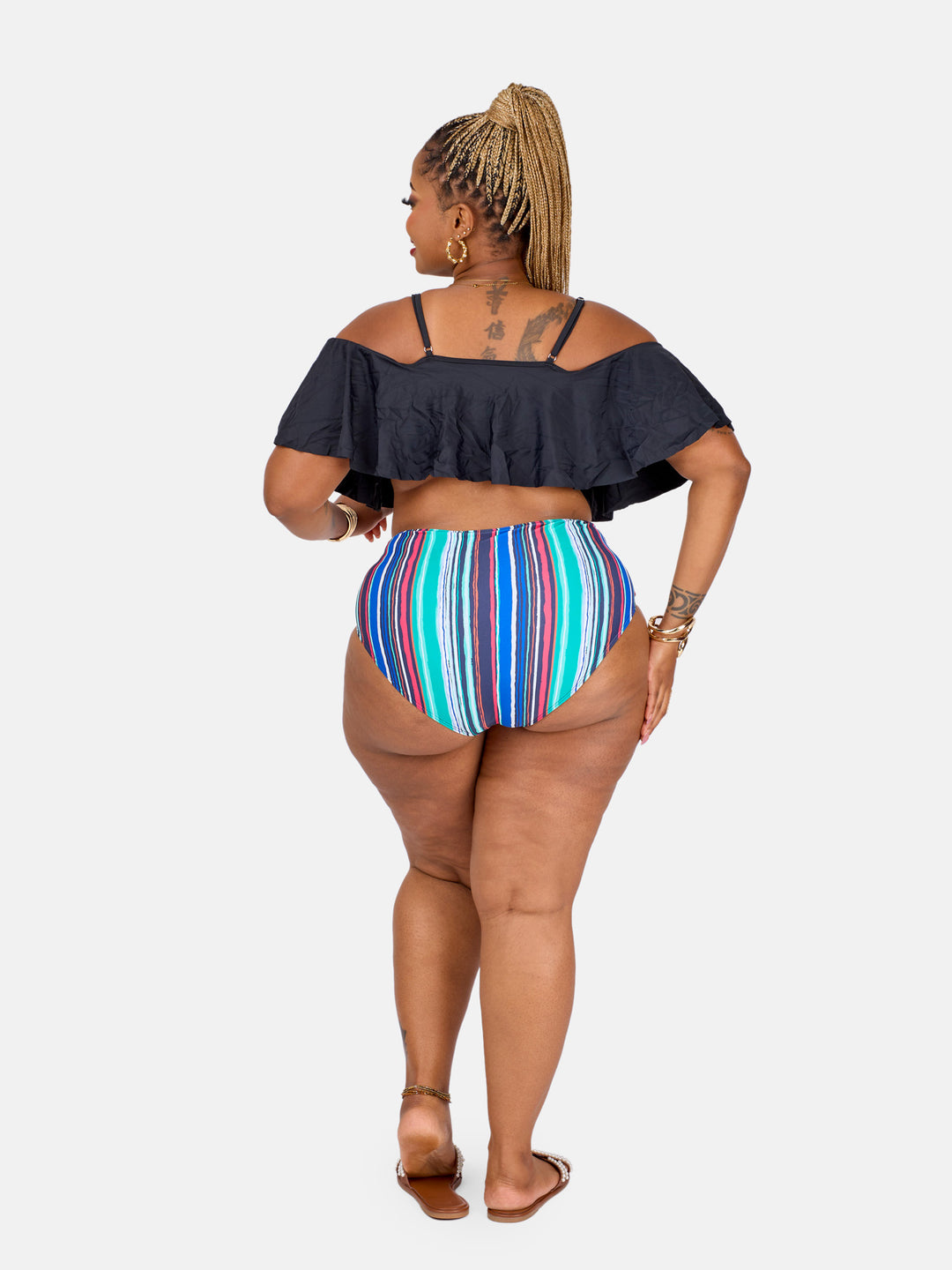 Ruffle high waist bikini