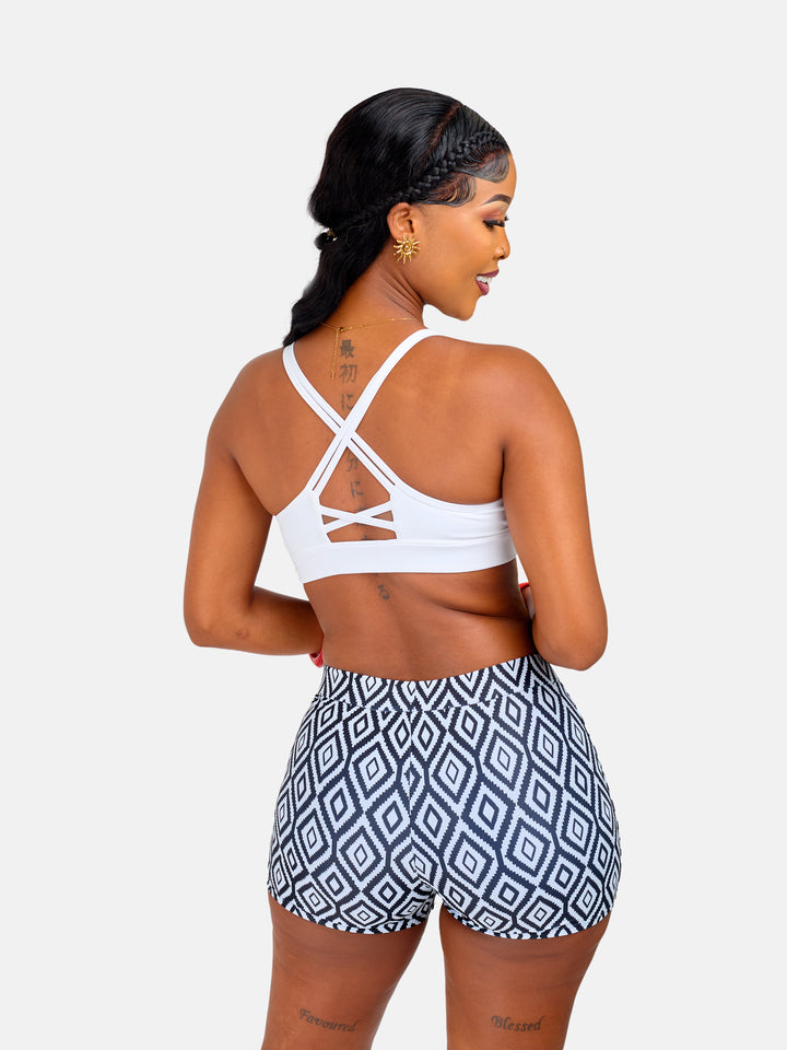 High waisted bikini shorts
