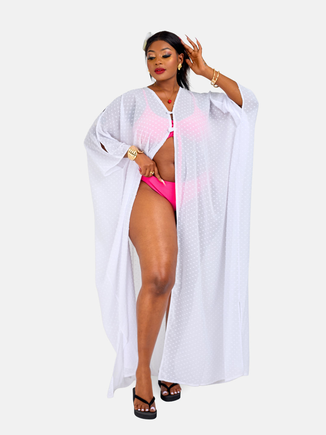 Plain white kimono
