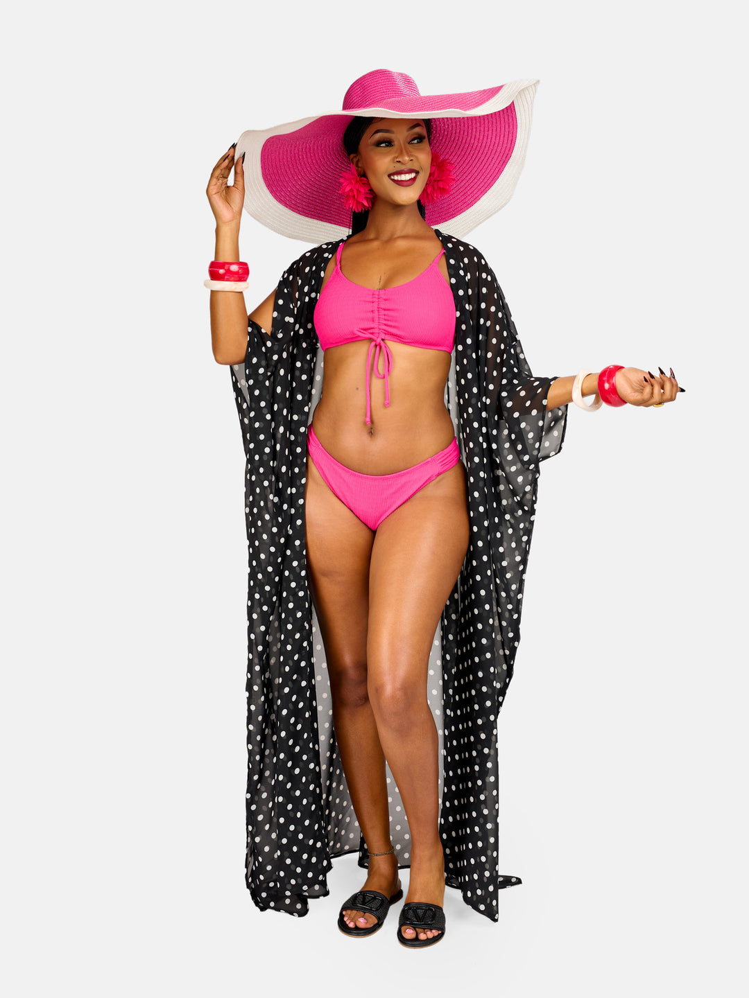 Polka dot kimono