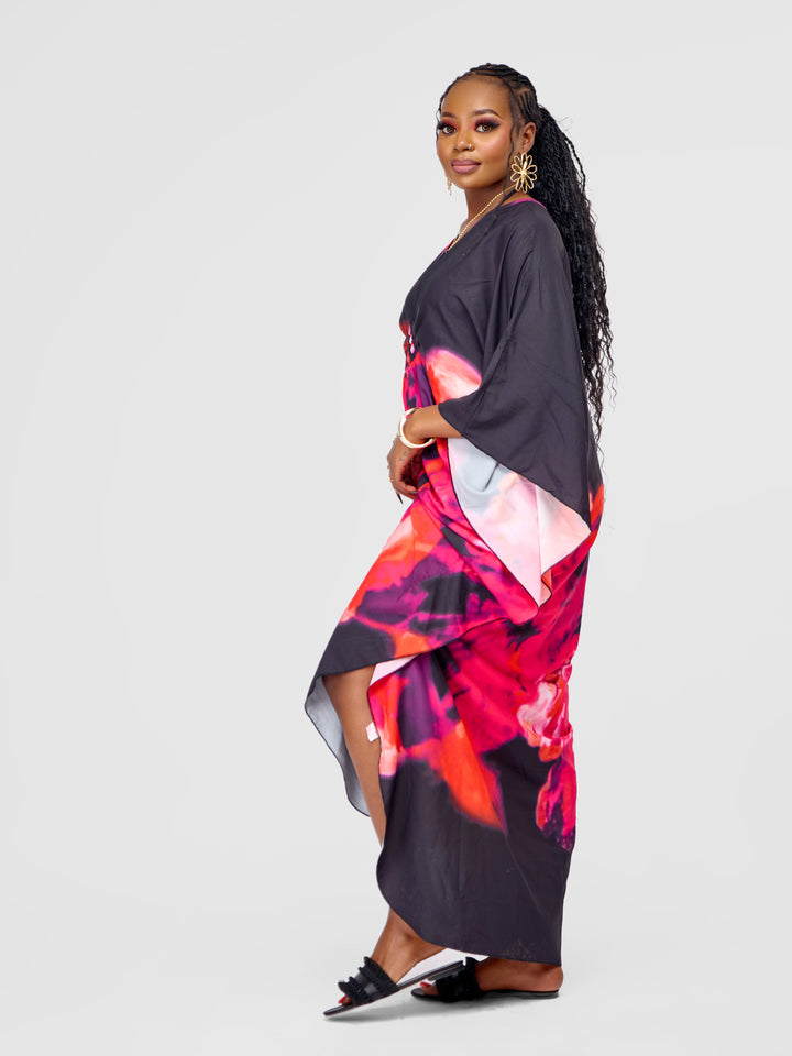 Floral print kaftan