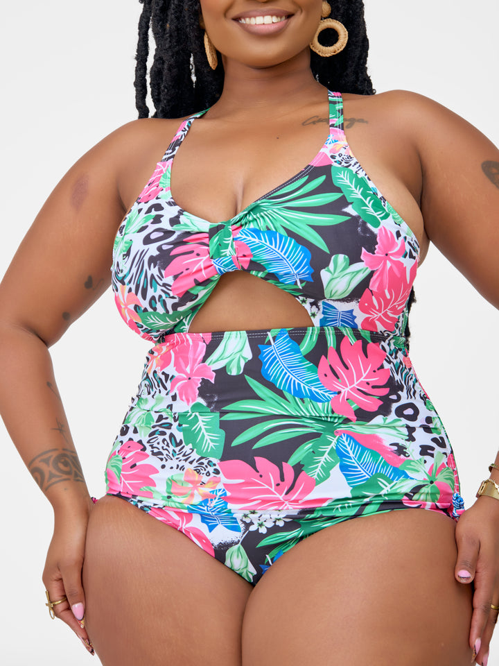 Floral one piece plus