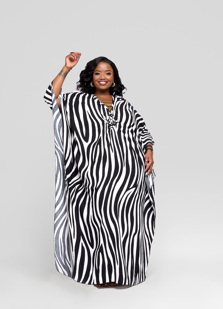 Zebra print kaftan