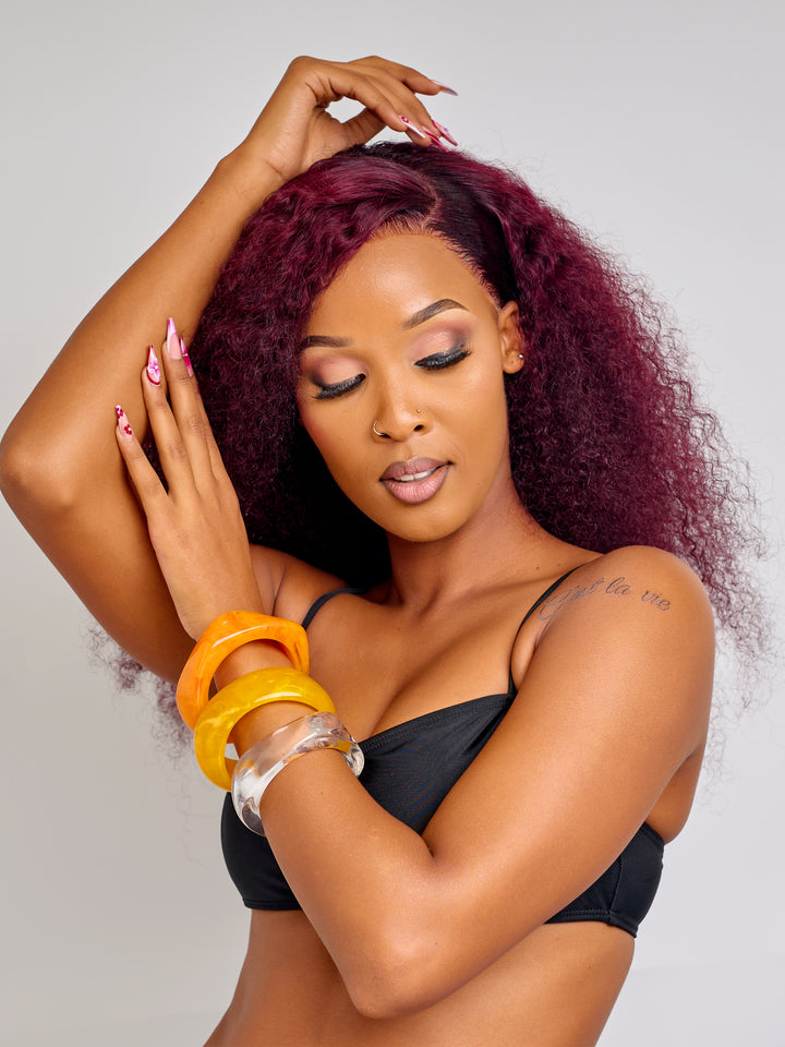 Stackable acrylic bangles