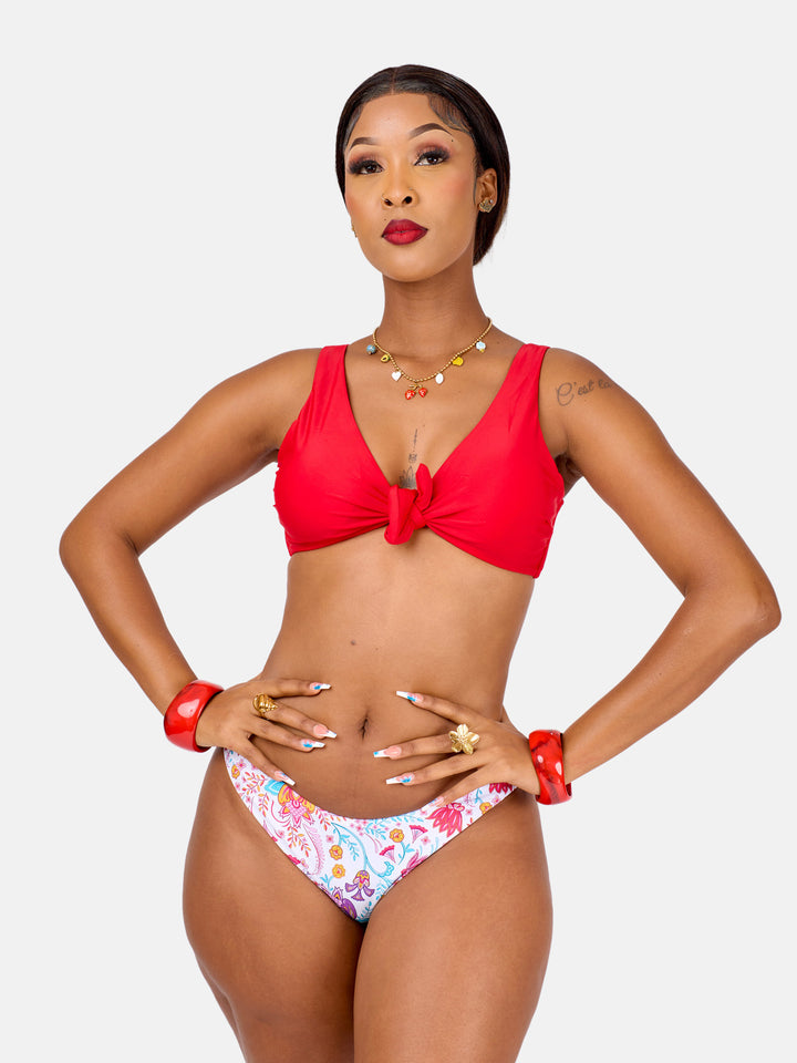 Knot front bikini