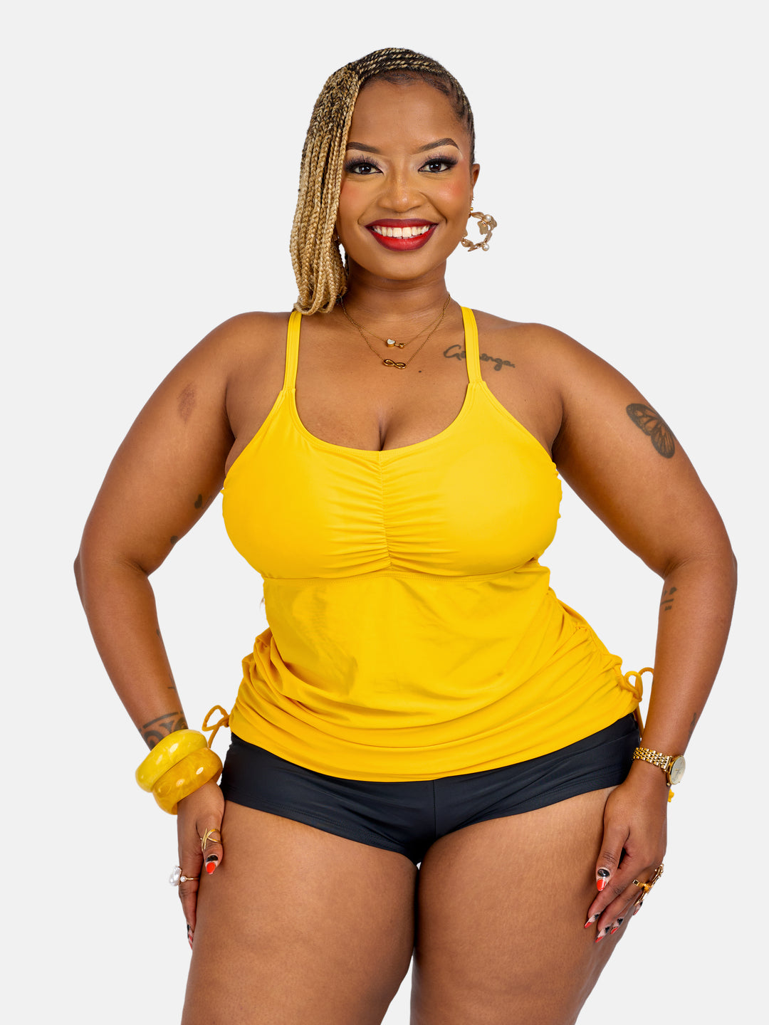 Tankini top with shorts