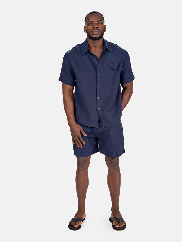 Men’s button down linen set