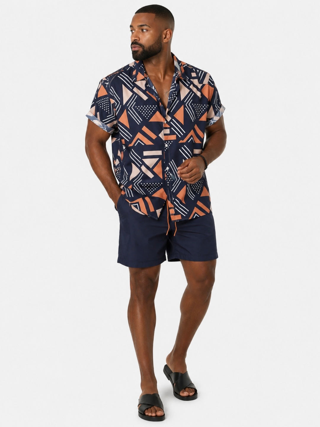 Tribal print summer set navy