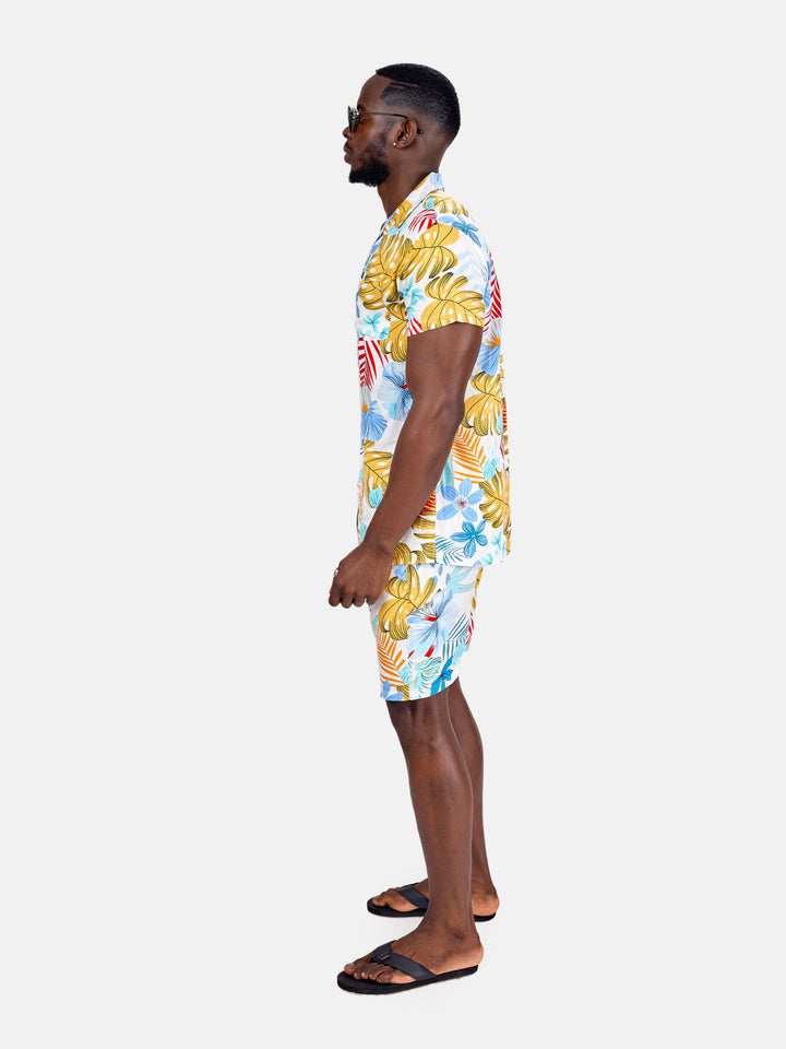 Men’s palm print beach set