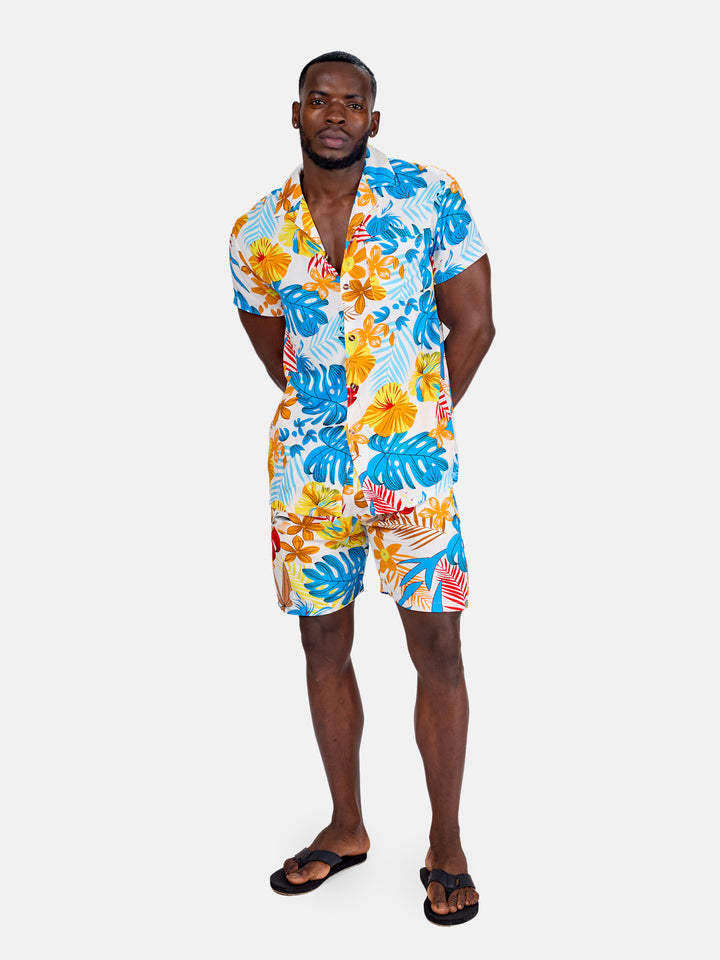 Men’s palm print beach set