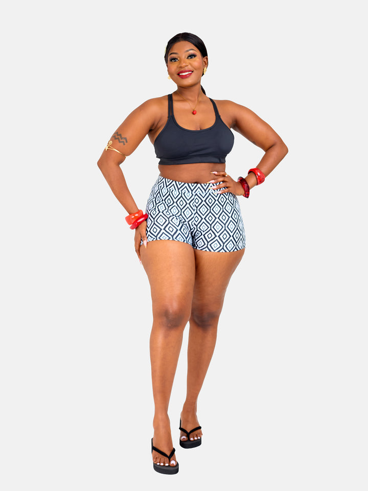 High waisted bikini shorts