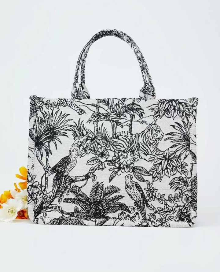 Summer book tote bag