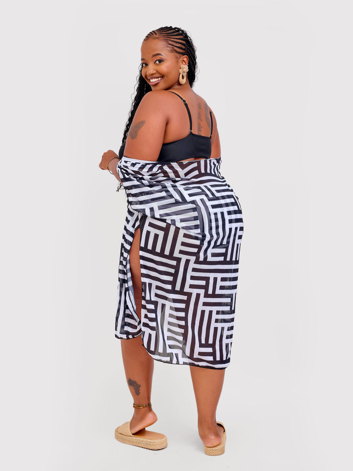 3pc geo high waist bikini