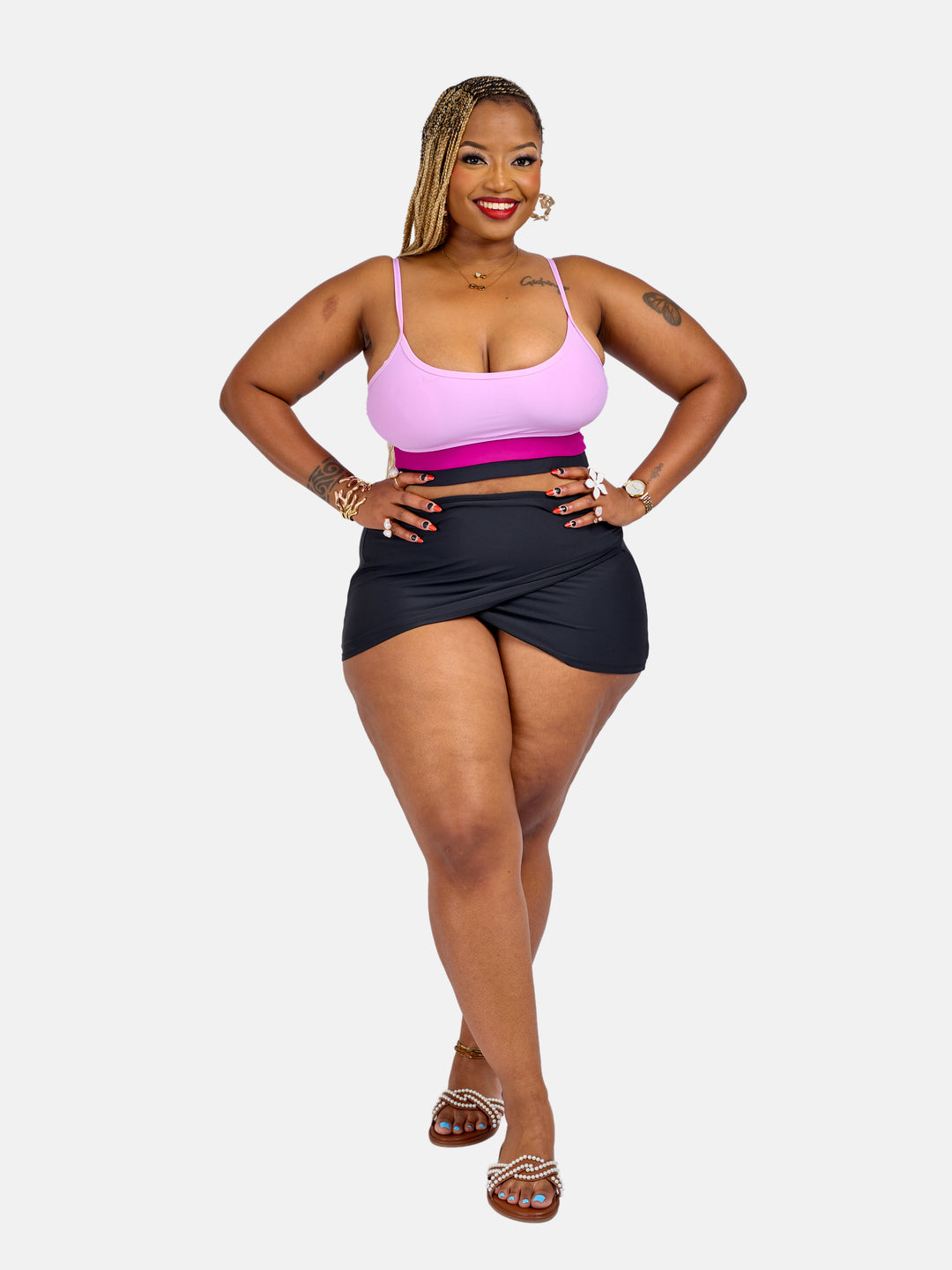 Bikini skirt with supportive top