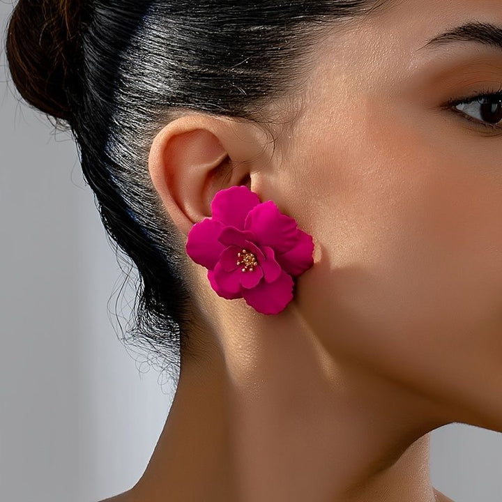 Fresh floral stud earrings