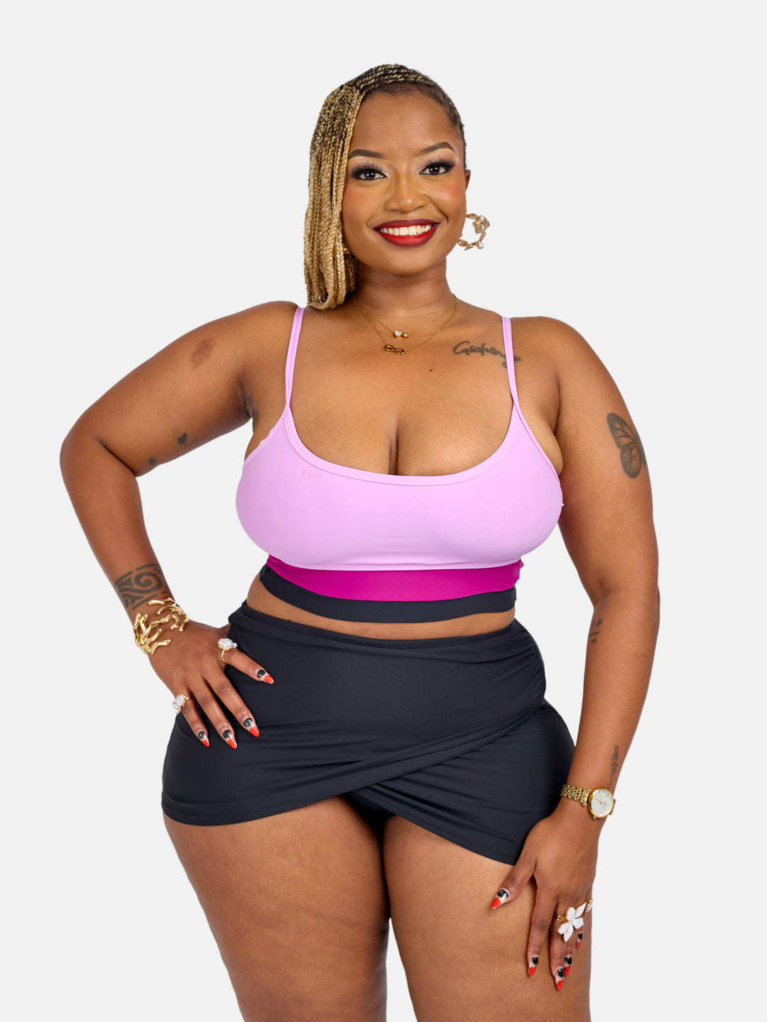 Bikini skirt with supportive top