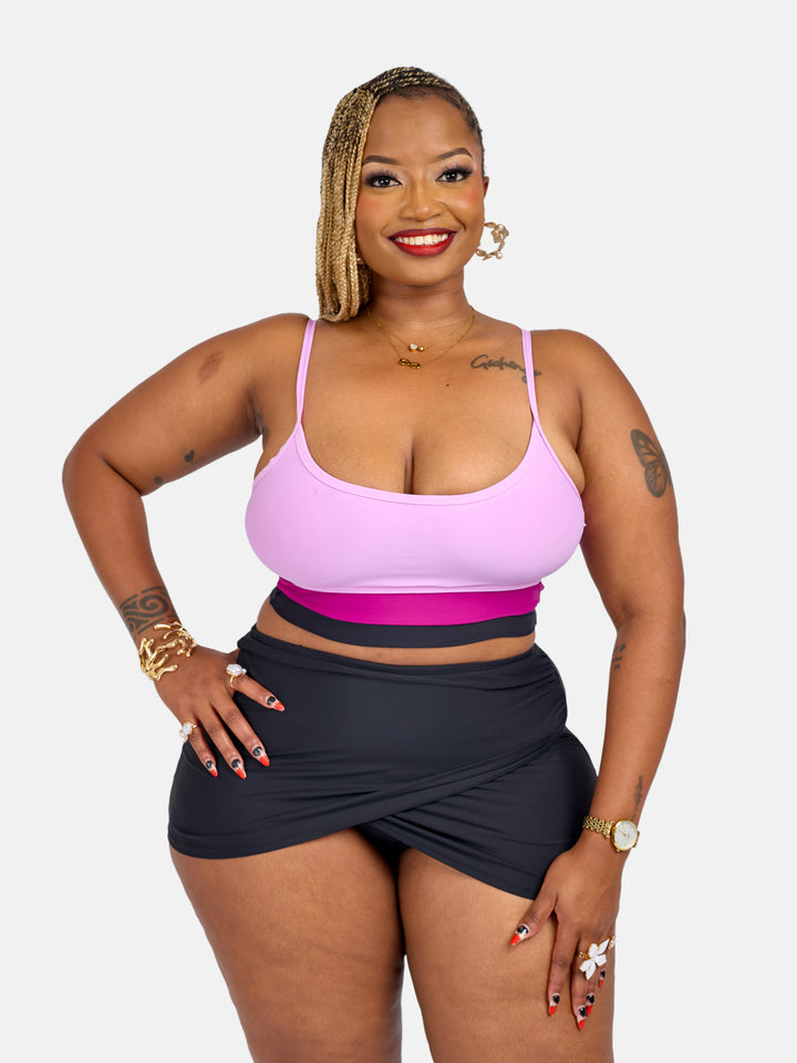 Bikini skirt with supportive top