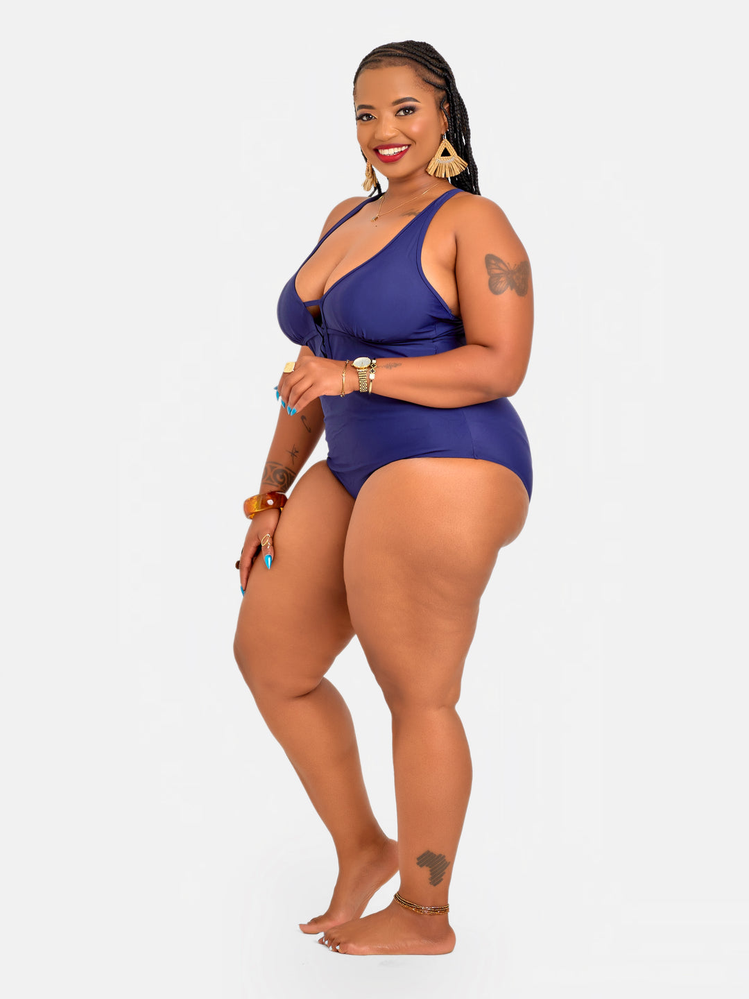 Supportive plus size one piece