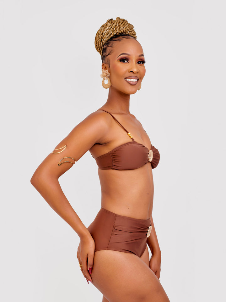 Bikini with shell embellishment