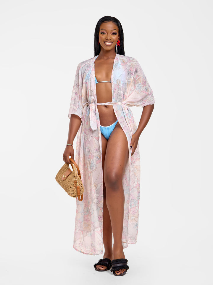 Light floral kimono