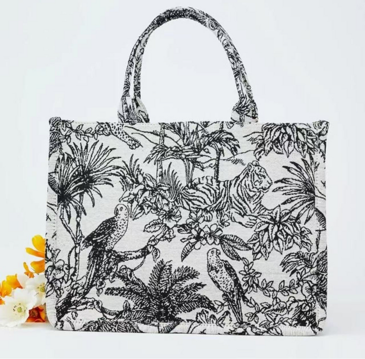 Summer book tote bag