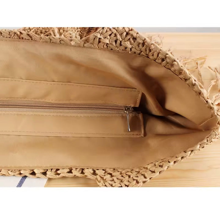 Raffia tote bag