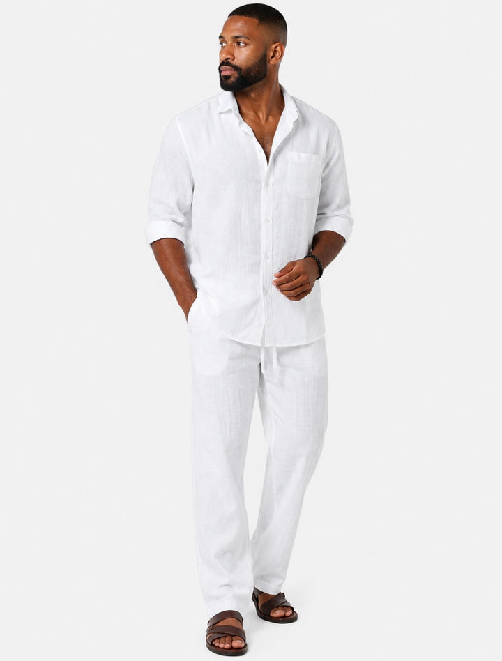 Chinese collar trouser set
