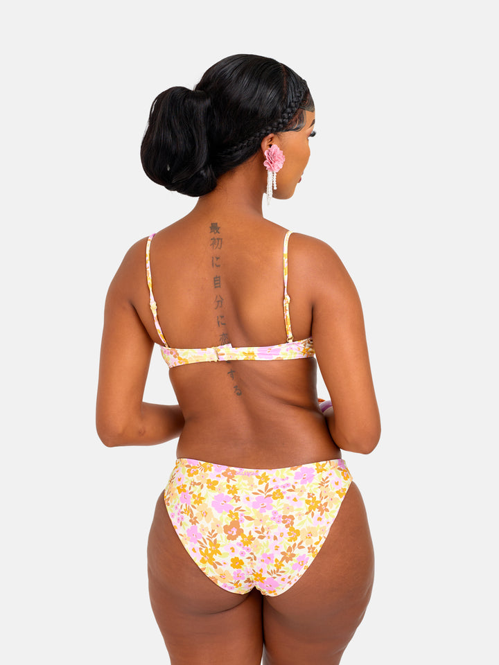 Floral underwire bikini