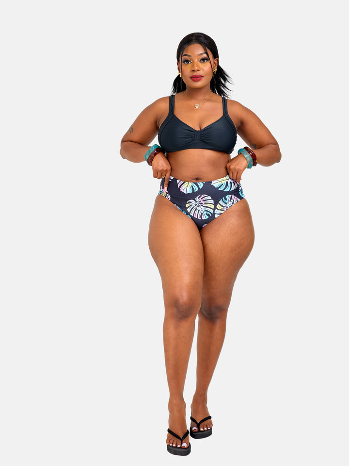 High waisted  printed bikini
