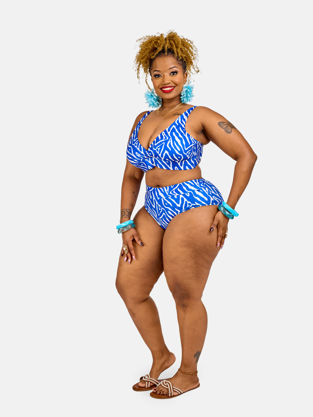 Abstract high waist bikini