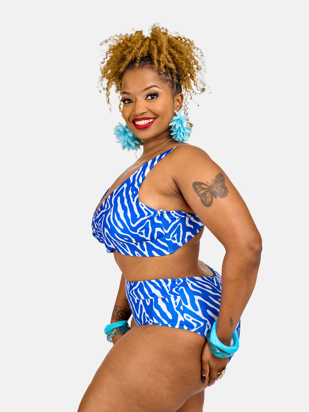 Abstract high waist bikini