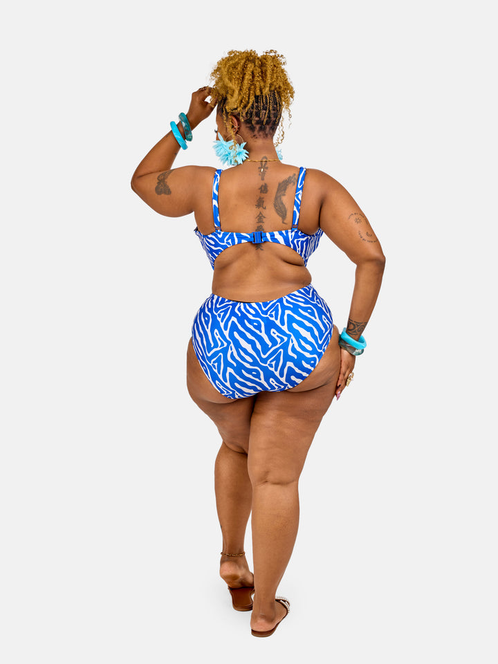Abstract high waist bikini