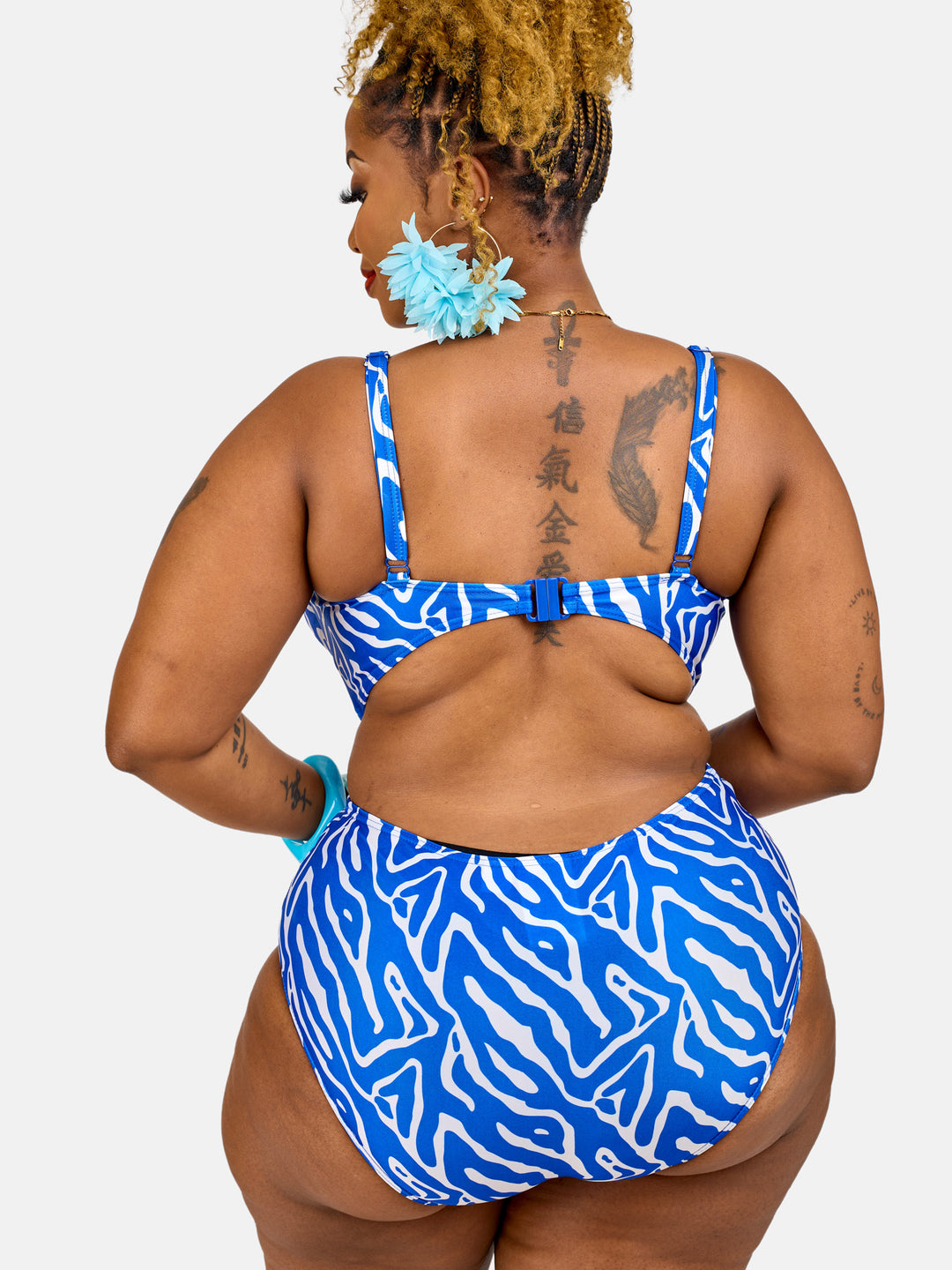 Abstract high waist bikini