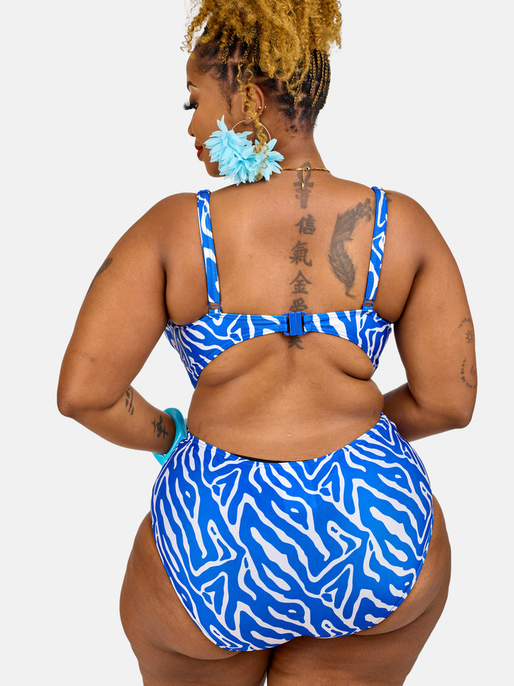 Abstract high waist bikini