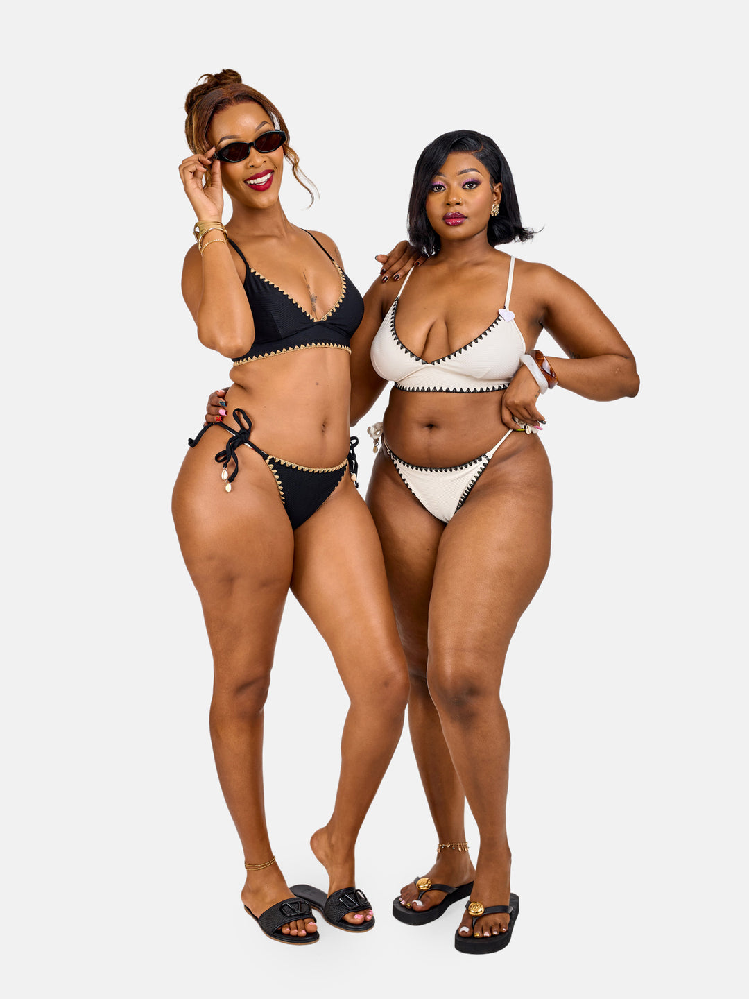 Cross tie stringed bikini