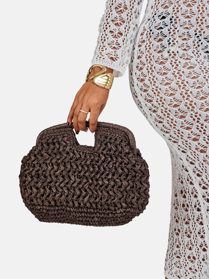 Long sleeve ring knit dress