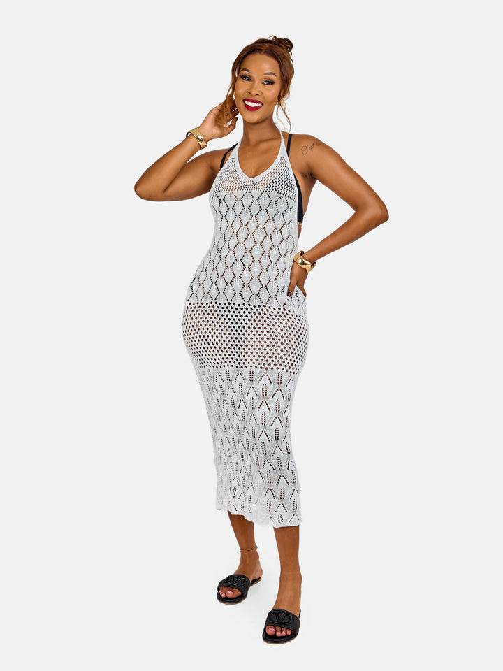 Spaghetti strap knit dress