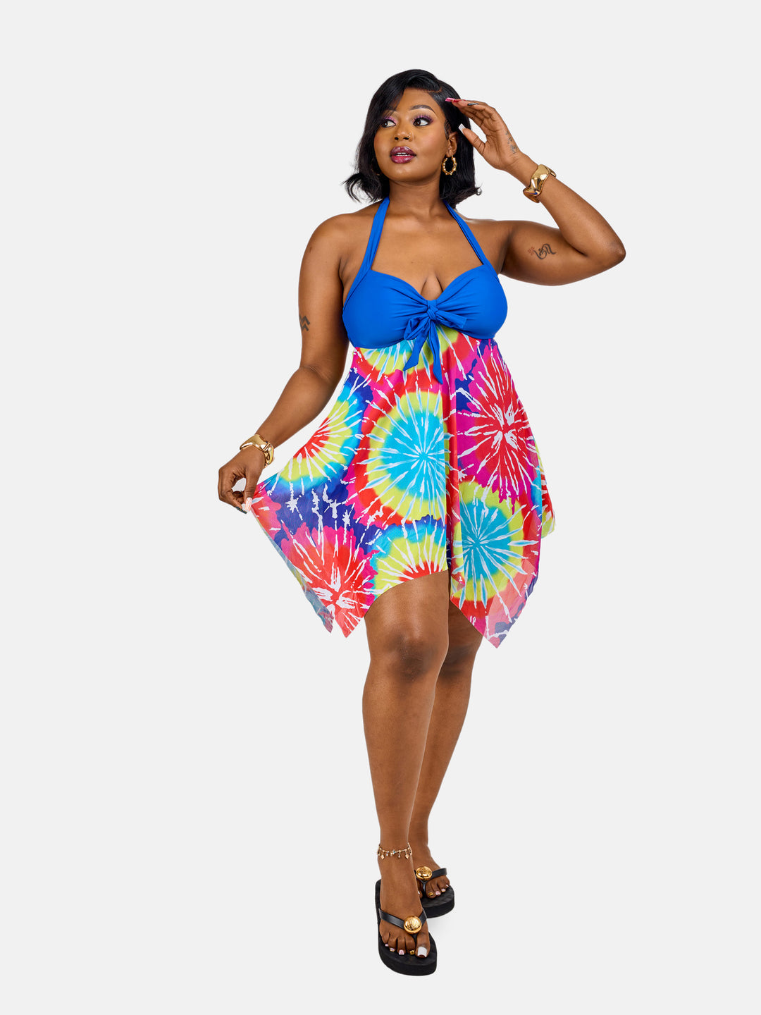 Multi coverage swim dress