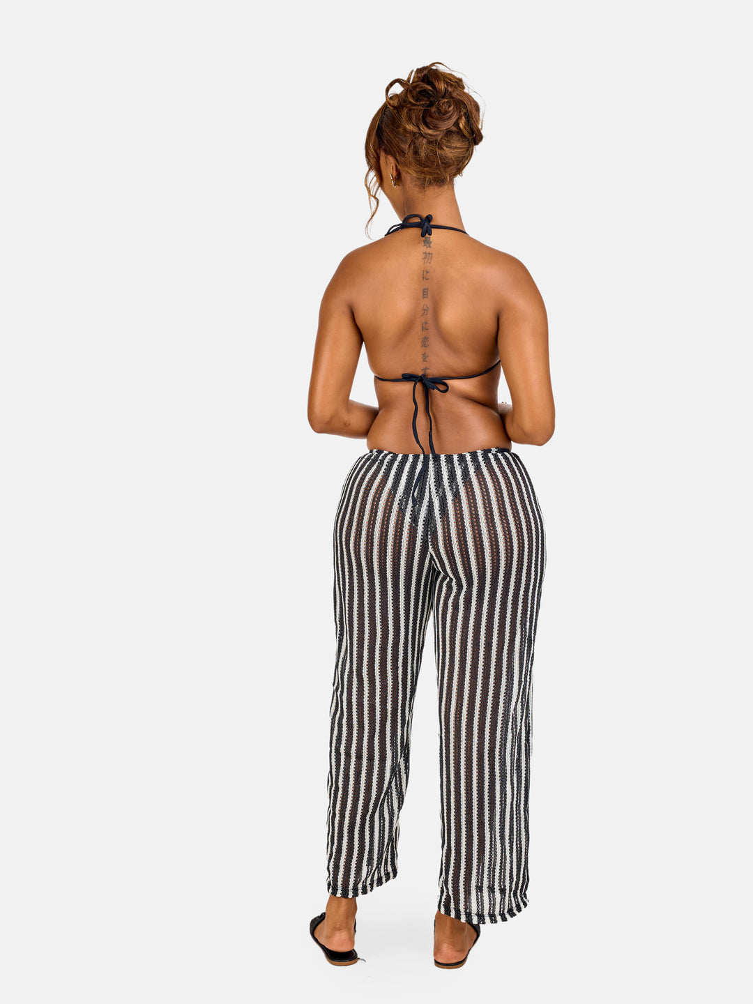 Striped bikini set