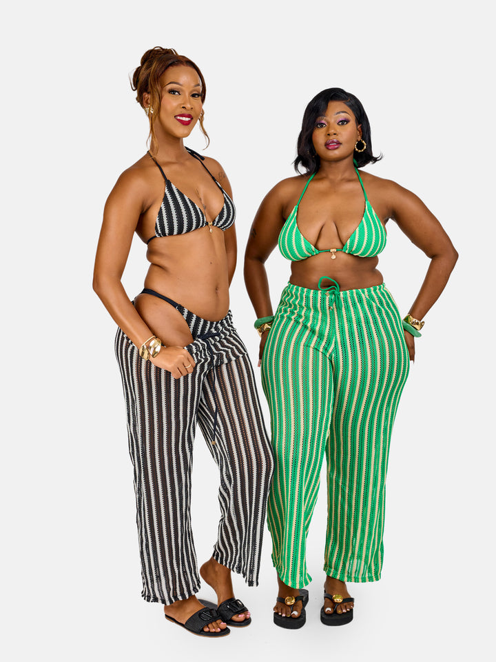Striped bikini set