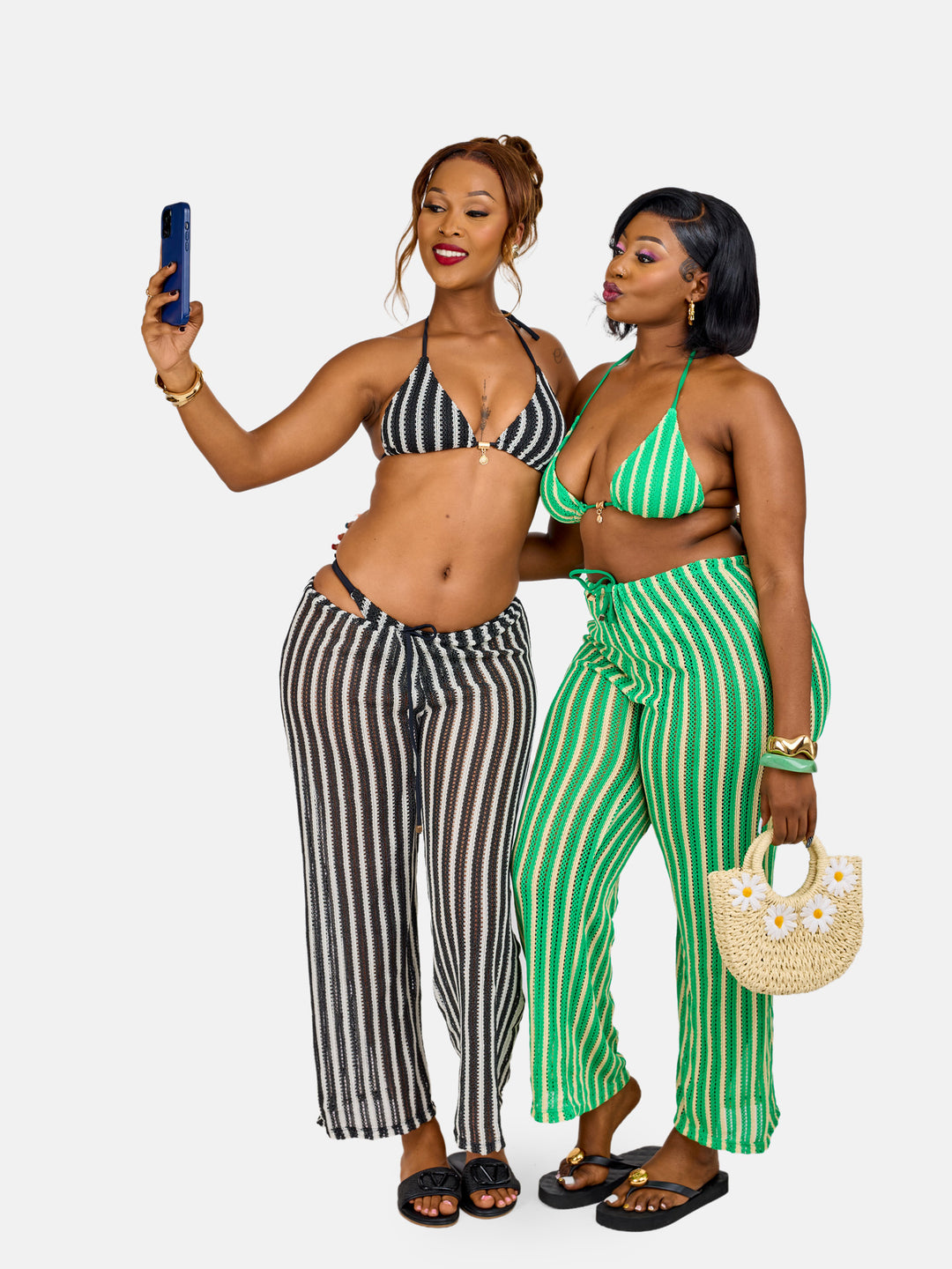 Striped bikini set