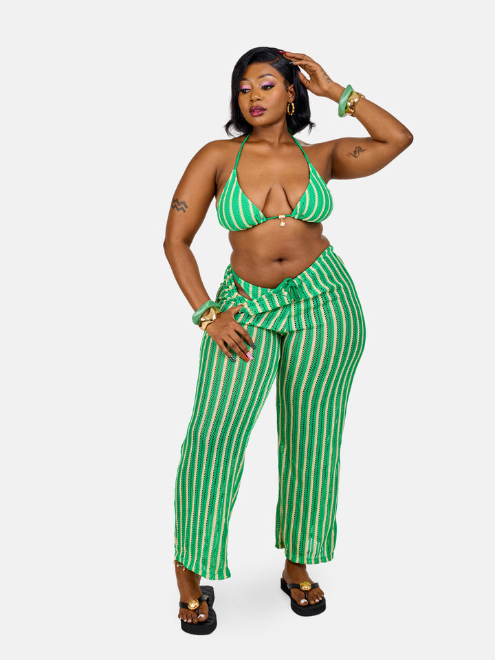 Striped bikini set