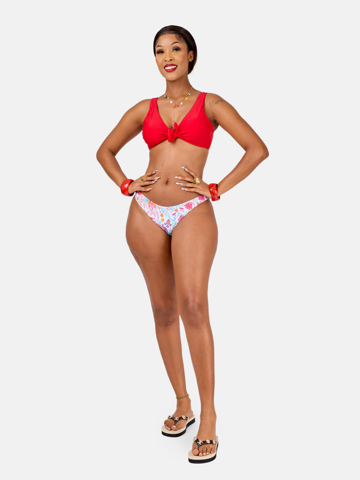 Knot front bikini