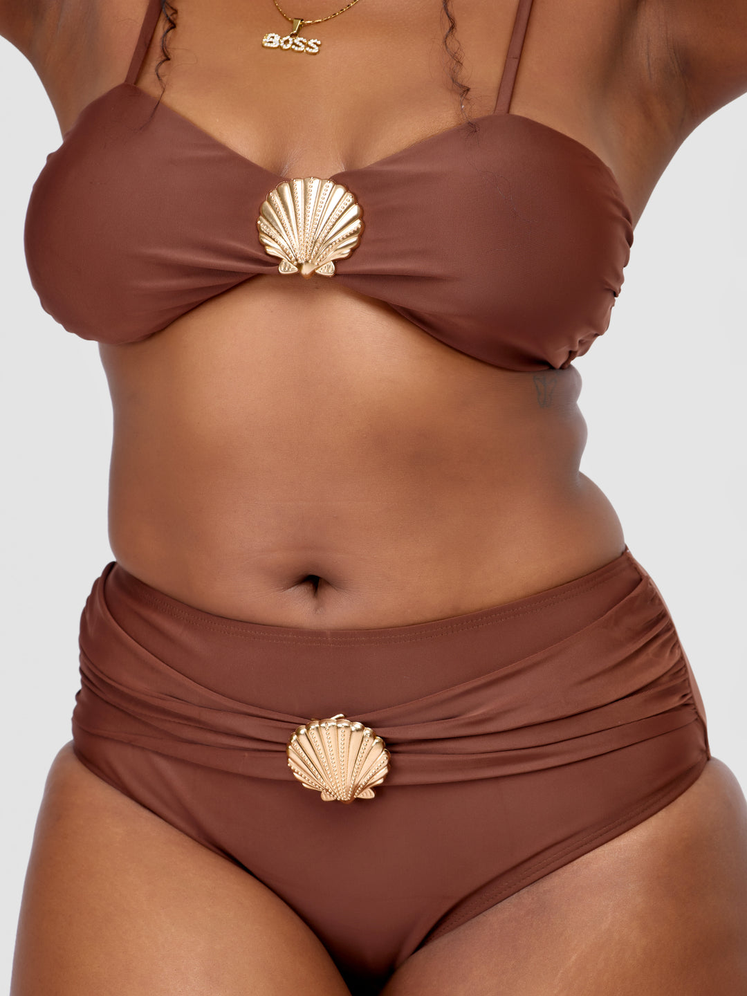 Bikini with shell embellishment